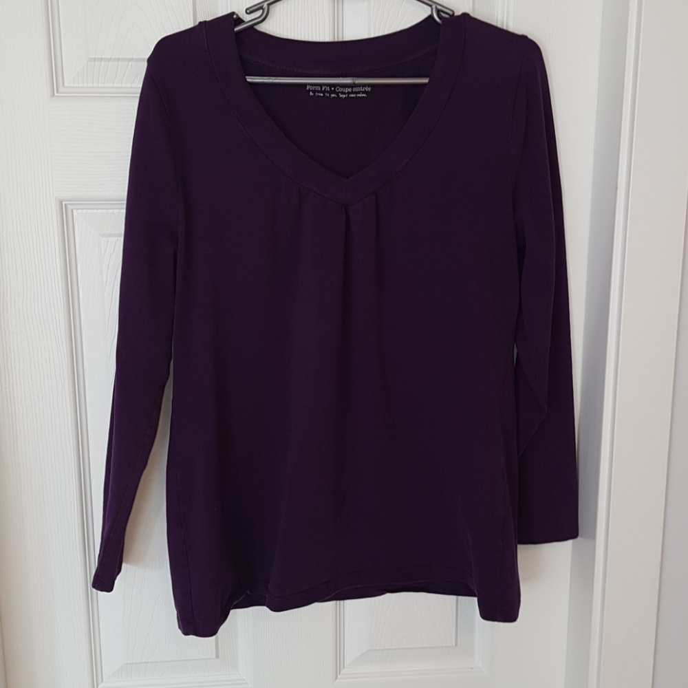 Ladies purple long sleeved tee shirt